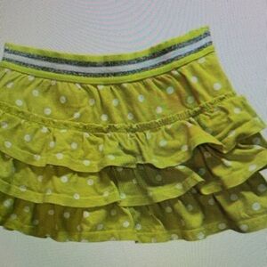 Polka Dot Ruffle Skirt in Yellow